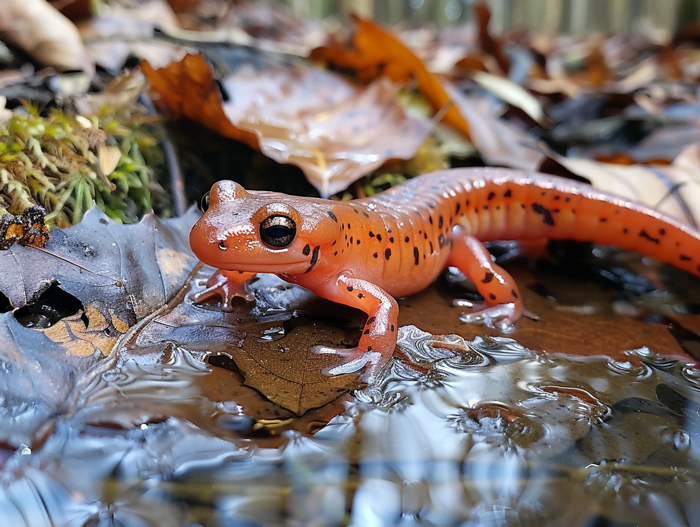 Risks of Handling Orange Salamanders