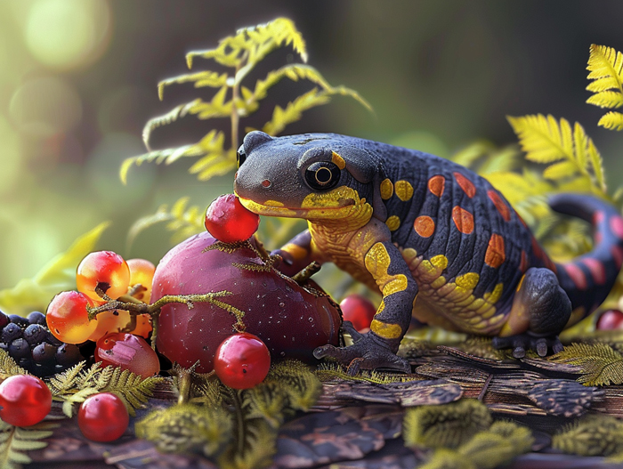 Salamanders Eat Fruit